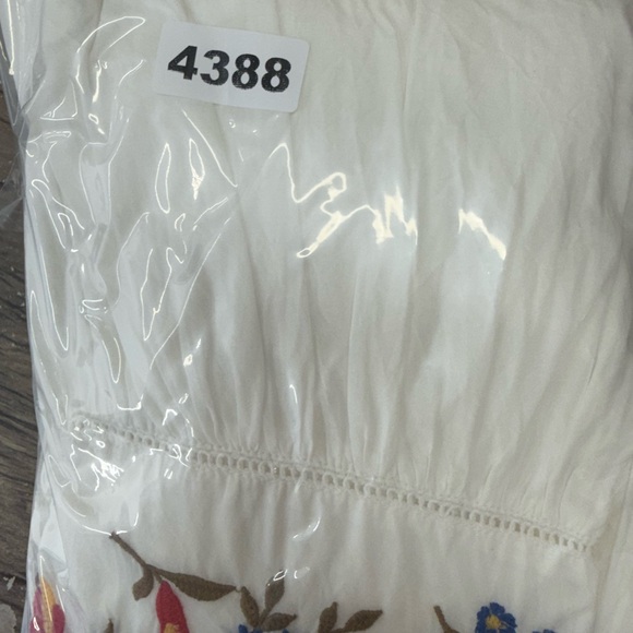 Free people sunbeams dress women’s medium white off shoulder embroidered - Picture 6 of 6